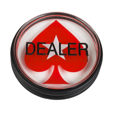 Кнопка Dealer &quot;PokerStars&quot; Диаметр 7,5 см
Толщина 4 см.
Вес 0,1 кг.